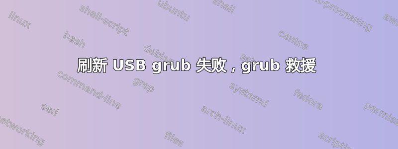 刷新 USB grub 失败，grub 救援