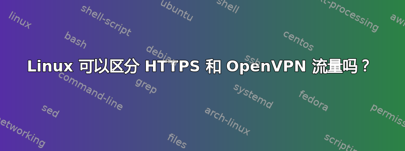 Linux 可以区分 HTTPS 和 OpenVPN 流量吗？