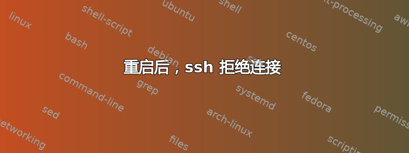 重启后，ssh 拒绝连接