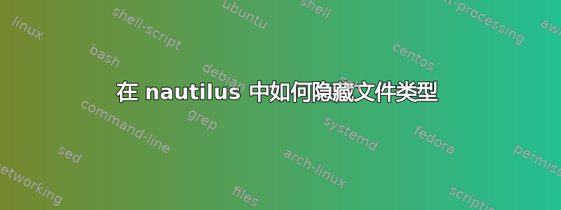 在 nautilus 中如何隐藏文件类型