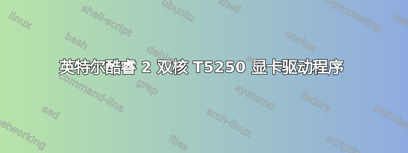 英特尔酷睿 2 双核 T5250 显卡驱动程序