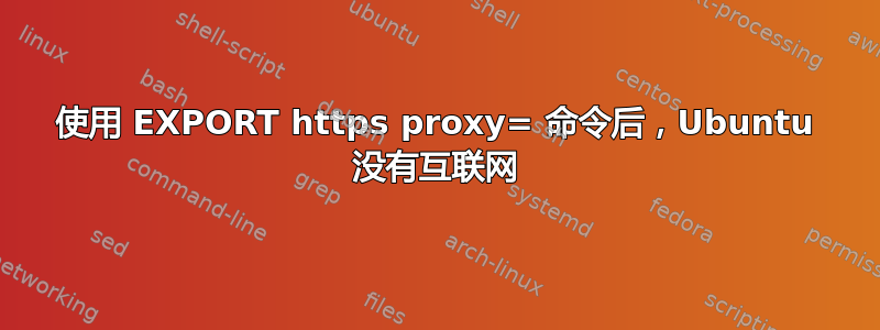 使用 EXPORT https proxy= 命令后，Ubuntu 没有互联网