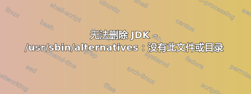 无法删除 JDK – /usr/sbin/alternatives：没有此文件或目录