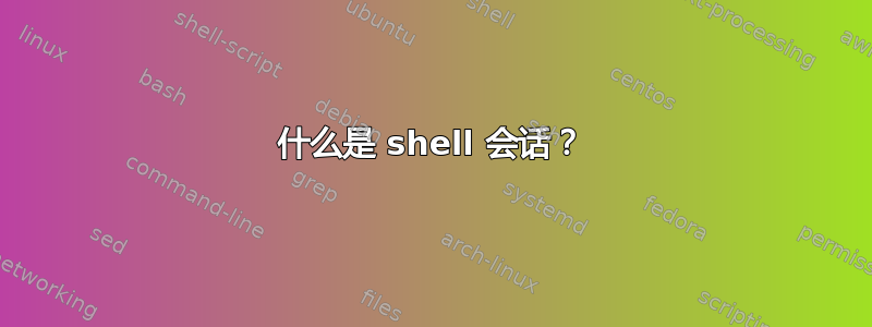 什么是 shell 会话？