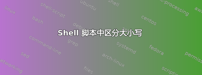 Shell 脚本中区分大小写