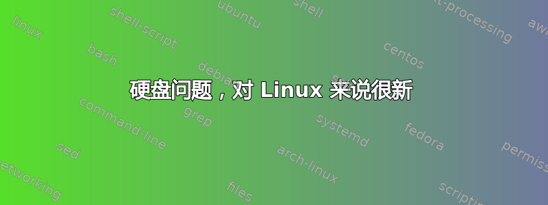 硬盘问题，对 Linux 来说很新