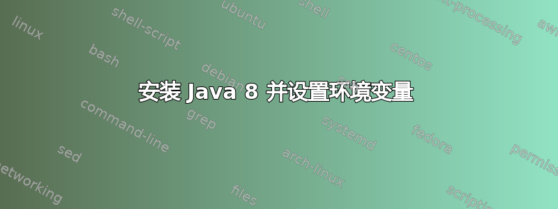 安装 Java 8 并设置环境变量