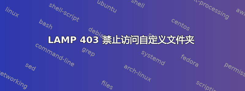 LAMP 403 禁止访问自定义文件夹