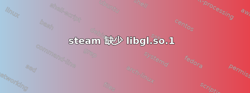 steam 缺少 libgl.so.1 