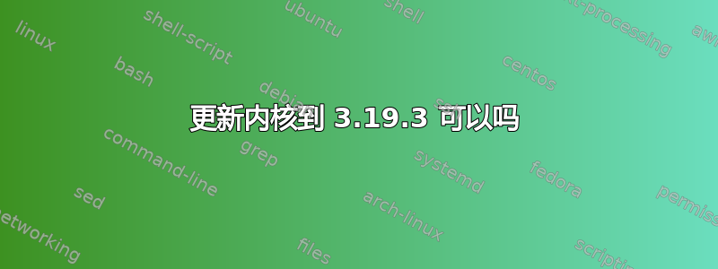 更新内核到 3.19.3 可以吗