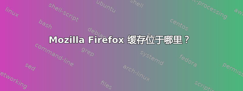 Mozilla Firefox 缓存位于哪里？