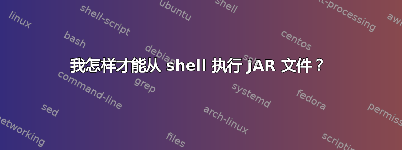 我怎样才能从 shell 执行 JAR 文件？