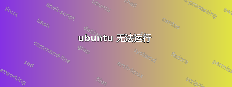 ubuntu 无法运行