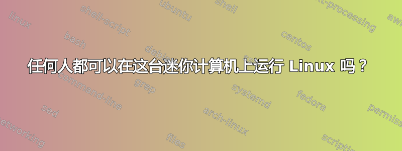 任何人都可以在这台迷你计算机上运行 Linux 吗？