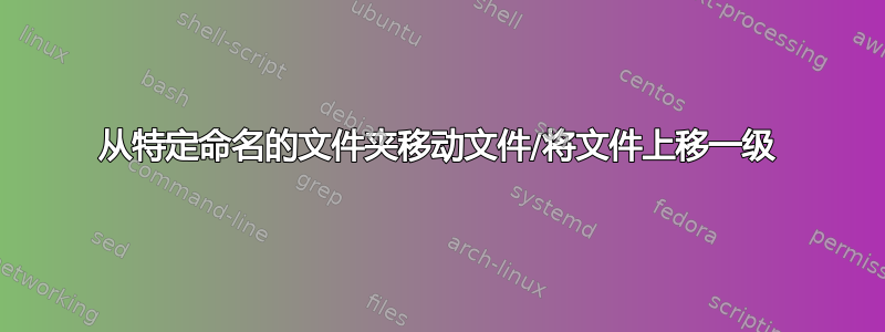 从特定命名的文件夹移动文件/将文件上移一级