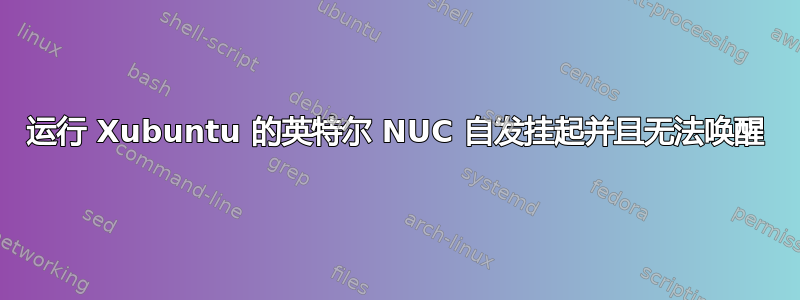 运行 Xubuntu 的英特尔 NUC 自发挂起并且无法唤醒