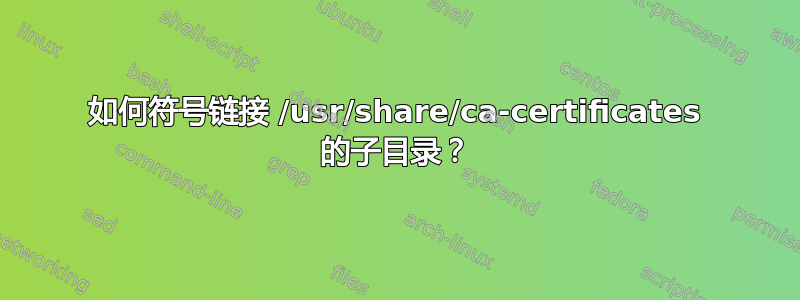 如何符号链接 /usr/share/ca-certificates 的子目录？