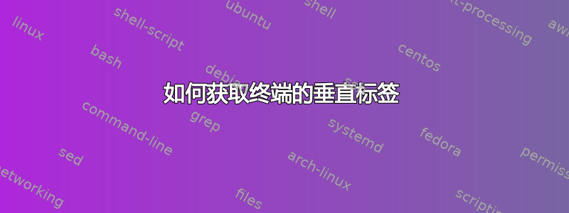 如何获取终端的垂直标签