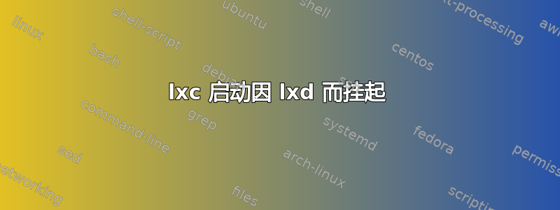 lxc 启动因 lxd 而挂起