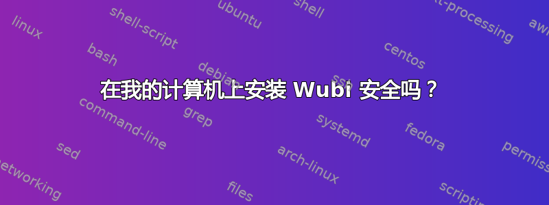 在我的计算机上安装 Wubi 安全吗？