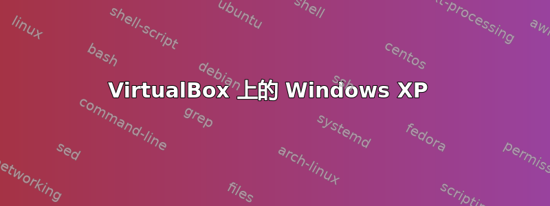 VirtualBox 上的 Windows XP 