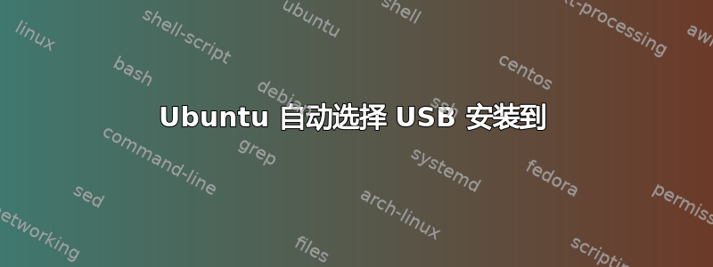 Ubuntu 自动选择 USB 安装到