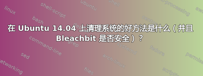 在 Ubuntu 14.04 上清理系统的好方法是什么（并且 Bleachbit 是否安全）？