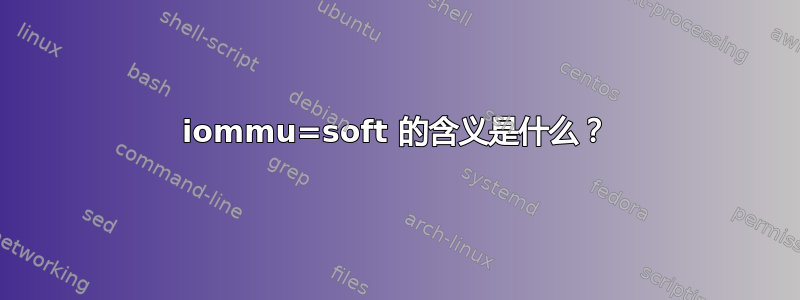 iommu=soft 的含义是什么？