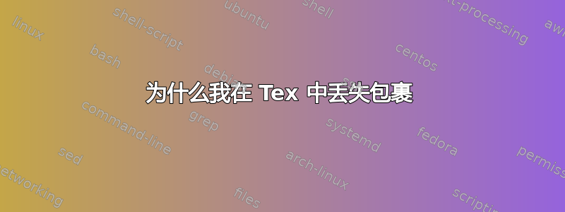 为什么我在 Tex 中丢失包裹