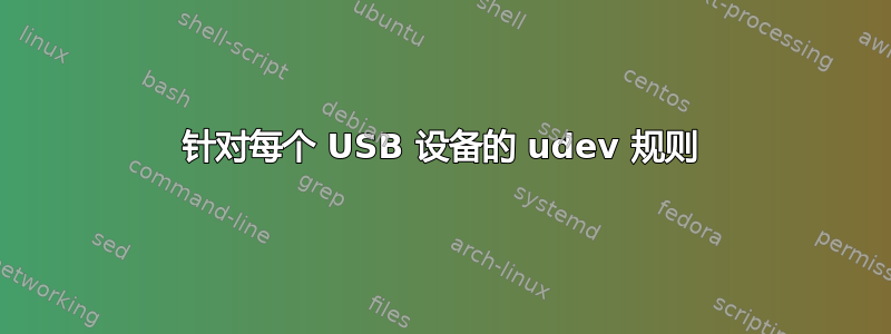 针对每个 USB 设备的 udev 规则