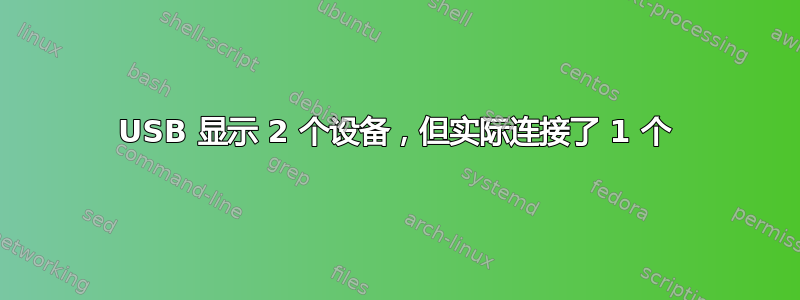 USB 显示 2 个设备，但实际连接了 1 个