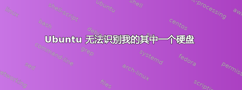 Ubuntu 无法识别我的其中一个硬盘