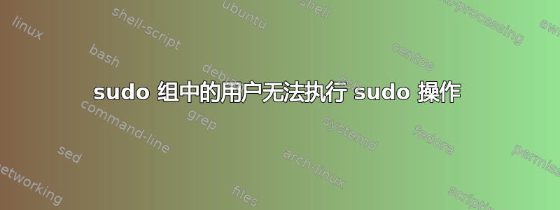 sudo 组中的用户无法执行 sudo 操作