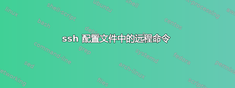 ssh 配置文件中的远程命令