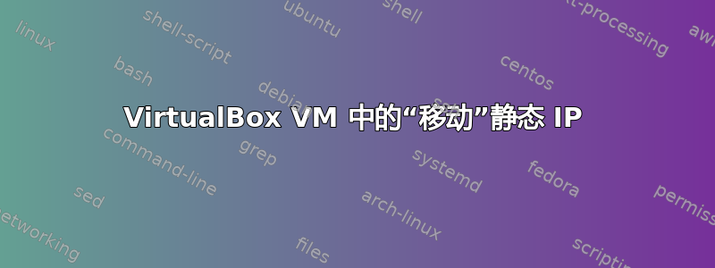 VirtualBox VM 中的“移动”静态 IP