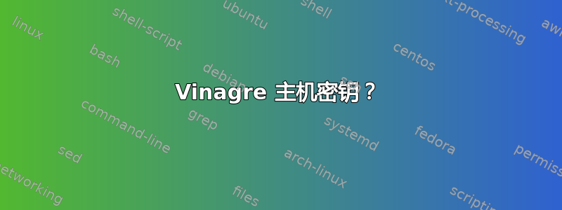 Vinagre 主机密钥？