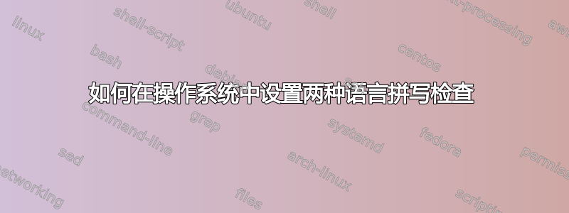 如何在操作系统中设置两种语言拼写检查