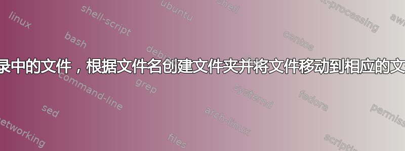 迭代目录中的文件，根据文件名创建文件夹并将文件移动到相应的文件夹中