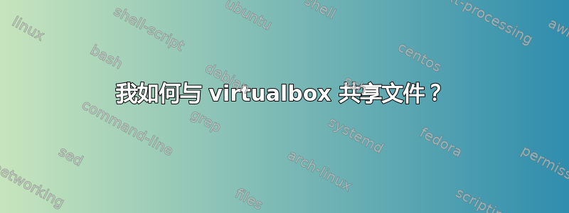 我如何与 virtualbox 共享文件？