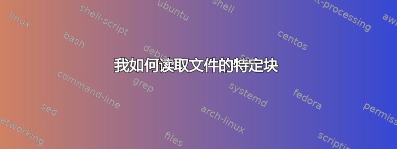 我如何读取文件的特定块