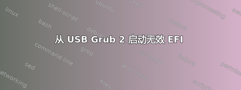 从 USB Grub 2 启动无效 EFI