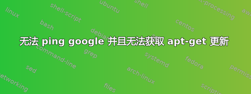 无法 ping google 并且无法获取 apt-get 更新