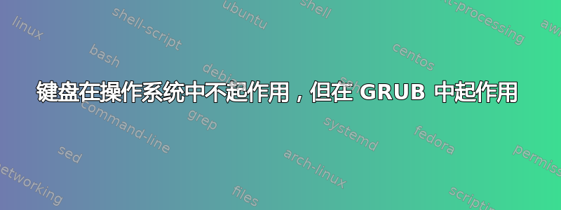 键盘在操作系统中不起作用，但在 GRUB 中起作用