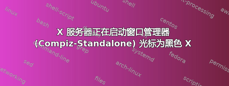 X 服务器正在启动窗口管理器 (Compiz-Standalone) 光标为黑色 X