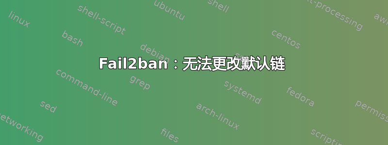 Fail2ban：无法更改默认链