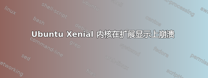 Ubuntu Xenial 内核在扩展显示上崩溃