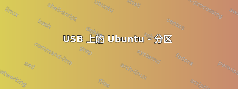 USB 上的 Ubuntu - 分区