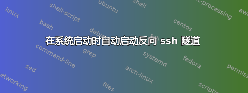 在系统启动时自动启动反向 ssh 隧道