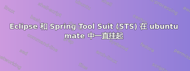 Eclipse 和 Spring Tool Suit (STS) 在 ubuntu mate 中一直挂起