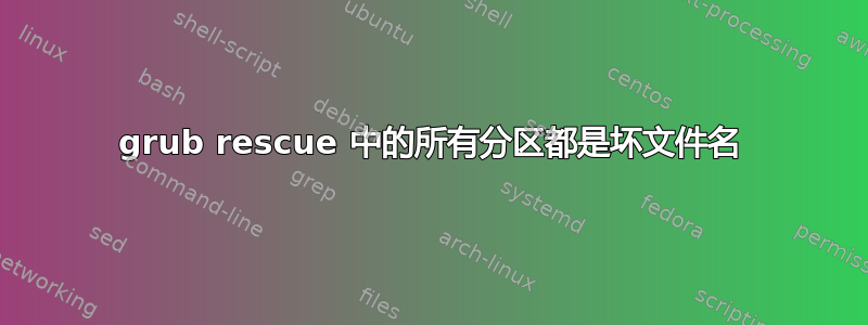 grub rescue 中的所有分区都是坏文件名